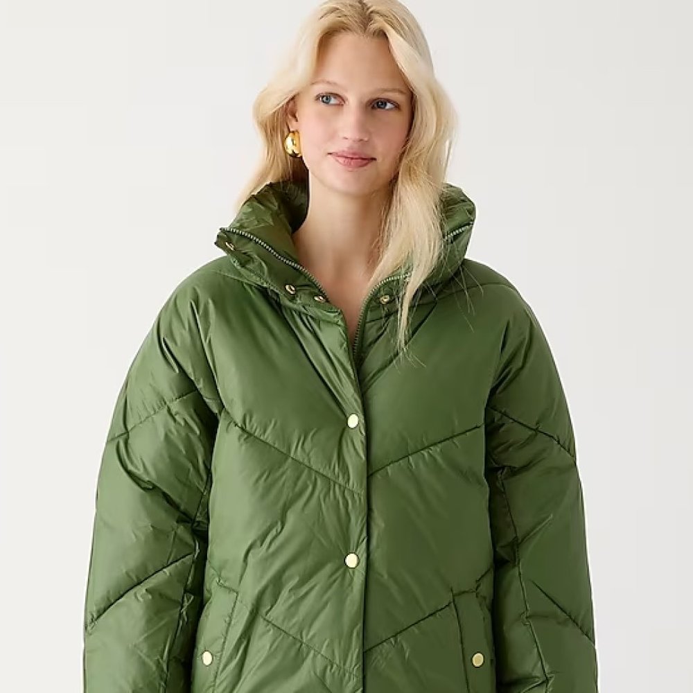 NWT J Crew Villa puffer coat with PrimaLoft®!